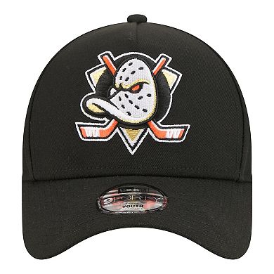 Youth New Era Black Anaheim Ducks 9FORTY A-Frame Adjustable Hat