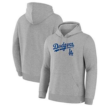 Men's Fanatics Heather Gray Los Angeles Dodgers Lock-Up Legacy Hoodie