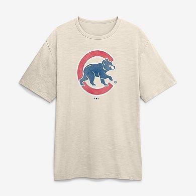 Men's Fanatics Tan Chicago Cubs Stadium Slub T-Shirt