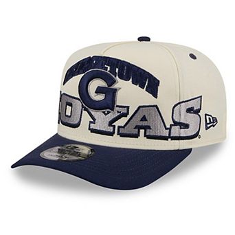 Men's New Era Cream/Navy Georgetown Hoyas March Madness Historic Collection 9FIFTY A-Frame Snapback Hat