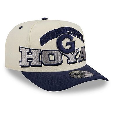 Men's New Era Cream/Navy Georgetown Hoyas March Madness Historic Collection 9FIFTY A-Frame Snapback Hat