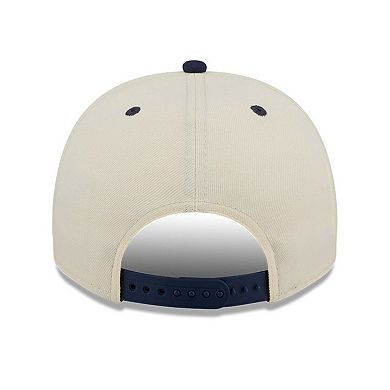 Men's New Era Cream/Navy Georgetown Hoyas March Madness Historic Collection 9FIFTY A-Frame Snapback Hat