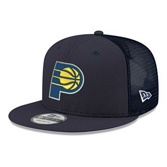 Men's New Era Navy Indiana Pacers Core Logo Meshback 9FIFTY Snapback Hat