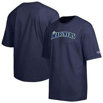 Men's Champion Navy Seattle Mariners All Star Chenille Wordmark T-Shirt