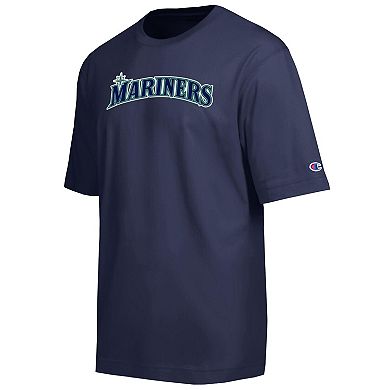 Men's Champion Navy Seattle Mariners All Star Chenille Wordmark T-Shirt