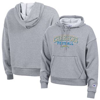 Women's Champion Gray Los Angeles Chargers Triumph Tri-Blend Hoodie