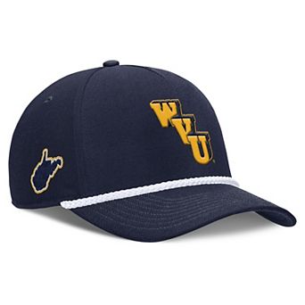 Unisex Nike Navy West Virginia Mountaineers 2026 Basketball Refresh 5-Panel Rope Rise Hat
