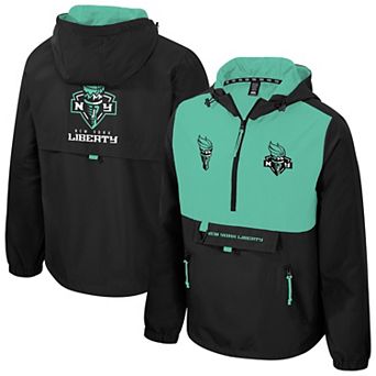 Unisex Stadium Essentials Black/Mint New York Liberty Legends Challenger Quarter-Zip Jacket