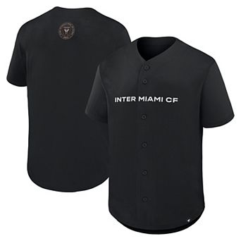 Men's Fanatics Black Inter Miami CF Maximum Intensity Button-Up Jersey