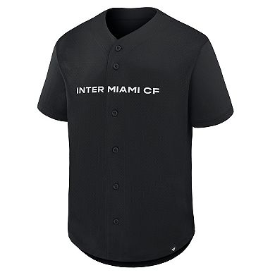 Men's Fanatics Black Inter Miami CF Maximum Intensity Button-Up Jersey