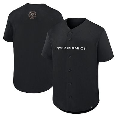 Men's Fanatics Black Inter Miami CF Maximum Intensity Button-Up Jersey