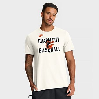 Men's Nike Cream Baltimore Orioles Cooperstown Collection 70s Inspired T-Shirt