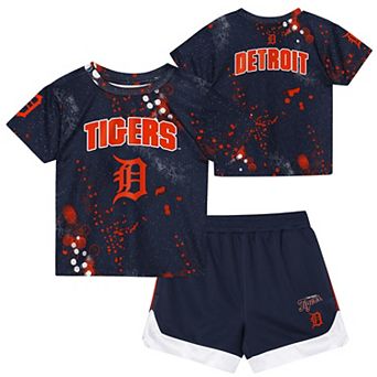 Toddler Outerstuff Navy Detroit Tigers Pinch Hitter T-Shirt & Shorts Set