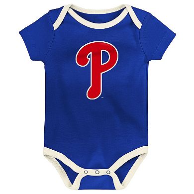 Infant Outerstuff Philadelphia Phillies Home Team 3-Pack Bodysuit Set