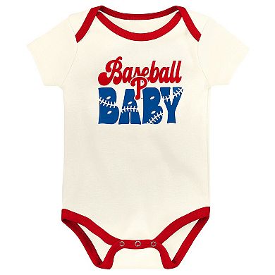 Infant Outerstuff Philadelphia Phillies Home Team 3-Pack Bodysuit Set