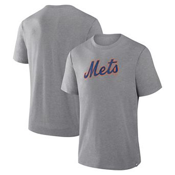 Men's Fanatics Heather Gray New York Mets Play Tribute Tri-Blend T-Shirt
