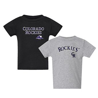 Toddler Black/Gray Colorado Rockies Logo 2-Pack T-Shirt Set