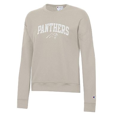 Women's Champion Light Brown Carolina Panthers Powerblend Cocoa Butter Fleece Sweatshirt