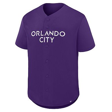 Men's Fanatics Purple Orlando City SC Maximum Intensity Button-Up Jersey