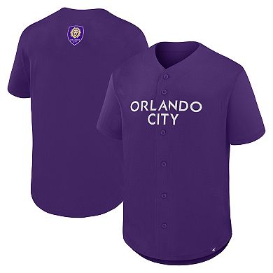 Men's Fanatics Purple Orlando City SC Maximum Intensity Button-Up Jersey