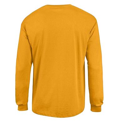 Men's Champion Gold Minnesota Vikings Arch Over Logo Long Sleeve T-Shirt