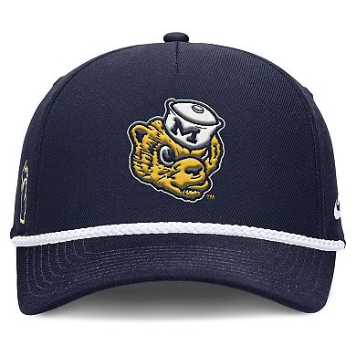 Unisex Nike Navy Michigan Wolverines 2026 Basketball Refresh 5-Panel Rope Rise Hat