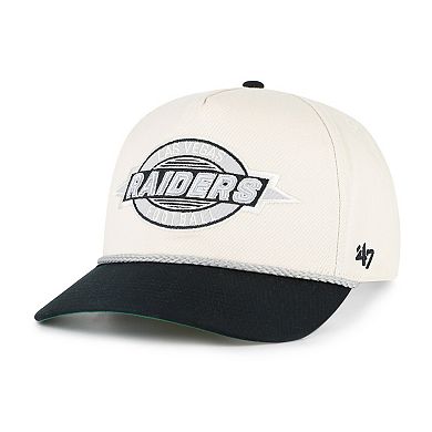 Men's '47 Natural Las Vegas Raiders Frame Out Two Tone Hitch Adjustable Hat