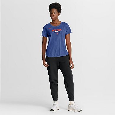 Women's Nike Heather Royal New York Mets Arched Tri-Blend T-Shirt