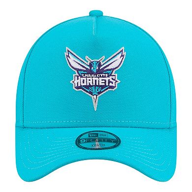 Youth New Era Teal Charlotte Hornets 9FORTY A-Frame Adjustable Hat