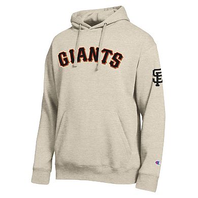Men's Champion Oatmeal San Francisco Giants All Star Chenille Patch Hoodie
