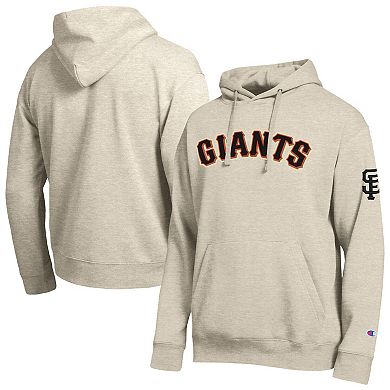 Men's Champion Oatmeal San Francisco Giants All Star Chenille Patch Hoodie