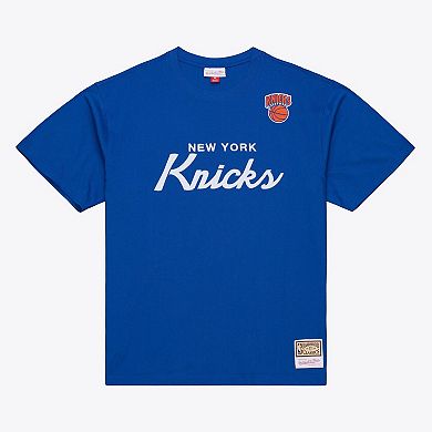 Men's Mitchell & Ness Blue New York Knicks Head Coach T-Shirt