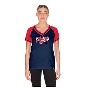 Women's New Era Navy Minnesota Twins Gameday V-Neck T-Shirt