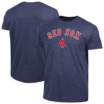 Men's Champion Navy Boston Red Sox Cooperstown Wordmark Lockup Tri-Blend T-Shirt