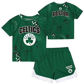 Preschool Outerstuff Kelly Green Boston Celtics Home Plate T-Shirt & Shorts Set