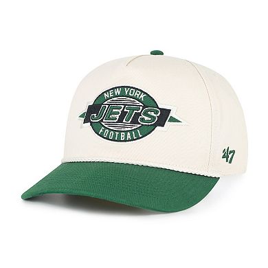 Men's '47 Natural New York Jets Frame Out Two Tone Hitch Adjustable Hat