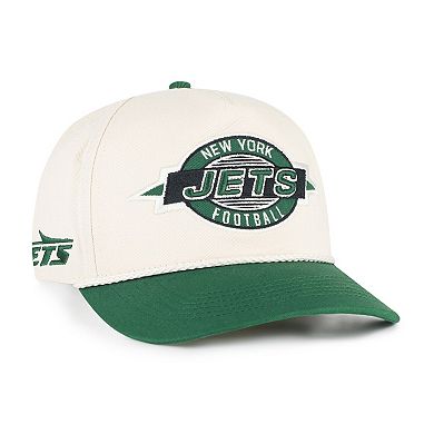 Men's '47 Natural New York Jets Frame Out Two Tone Hitch Adjustable Hat