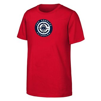 Youth Outerstuff Red LA Clippers Primary Logo T-Shirt