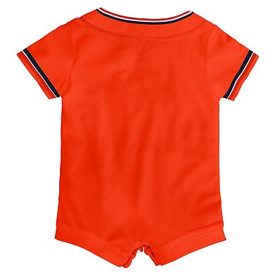 Infant Nike Orange Detroit Tigers Alternate Replica Romper Jersey