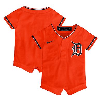 Infant Nike Orange Detroit Tigers Alternate Replica Romper Jersey