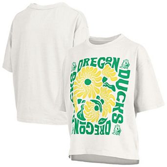 Women's Pressbox White Oregon Ducks Elena Oversized T-Shirt