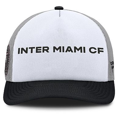Men's Fanatics White Inter Miami CF On Deck A-Frame Trucker Adjustable Hat