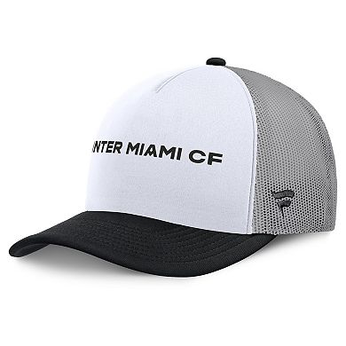 Men's Fanatics White Inter Miami CF On Deck A-Frame Trucker Adjustable Hat