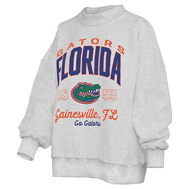 Women's Pressbox Gray Florida Gators Reversible Sweatshirt