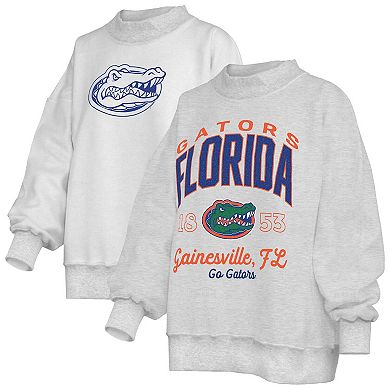 Women's Pressbox Gray Florida Gators Reversible Sweatshirt