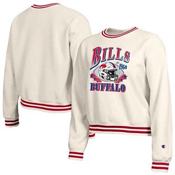 Women's Champion Cream Buffalo Bills Reverse Weave Fleece Sweatshirt
