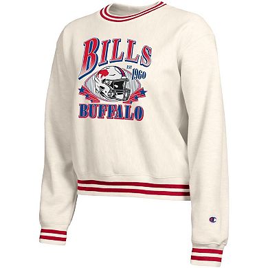 Women's Champion Cream Buffalo Bills Reverse Weave Fleece Sweatshirt