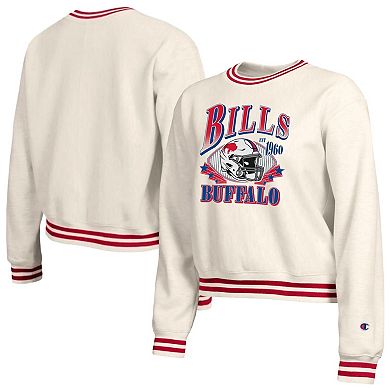 Women's Champion Cream Buffalo Bills Reverse Weave Fleece Sweatshirt