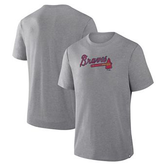 Men's Fanatics Heather Gray Atlanta Braves Play Tribute Tri-Blend T-Shirt