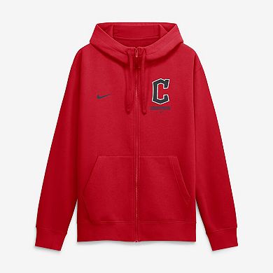 Men's Nike Red Cleveland Guardians Primetime Lockup Full-Zip Hoodie